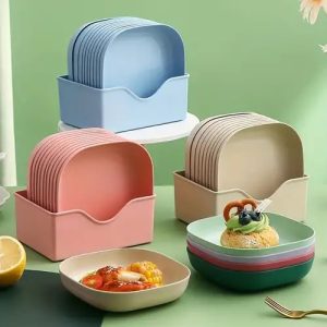 10 Pcs Plastic Serving Plates