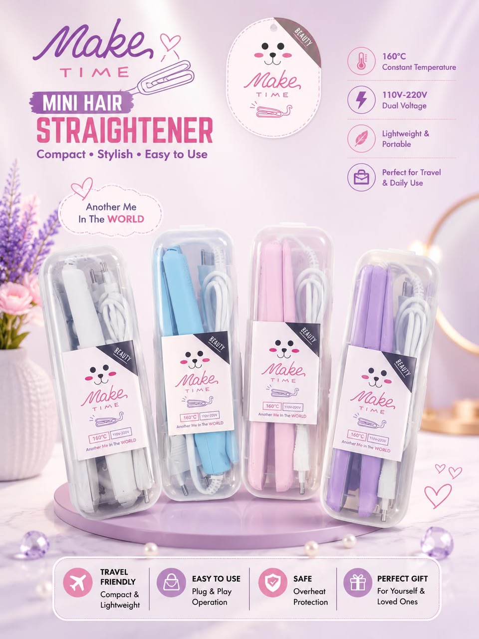 MINI HAIR CURLER & STRAIGHTENER - Image 2